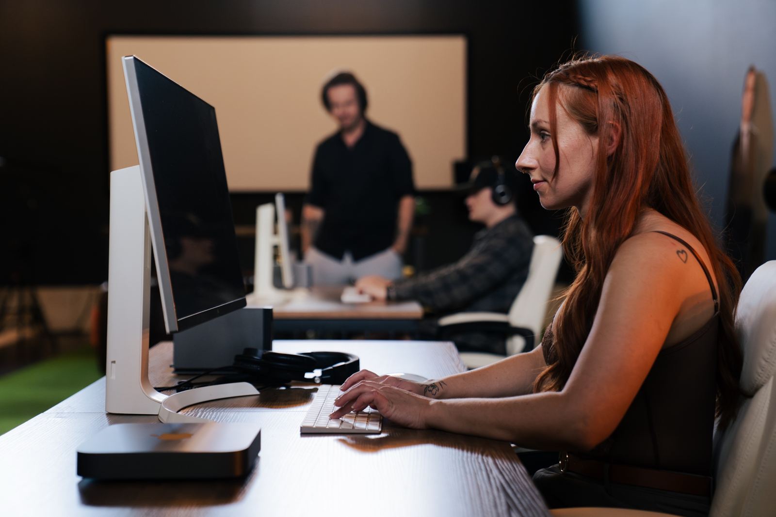 The team at work in the bahlr edit bay